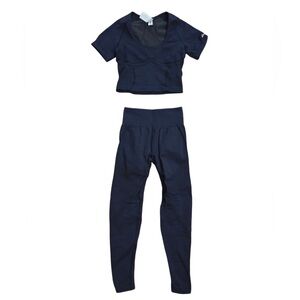 Gymshark Navy Sports Bra and Matching Leggings Set